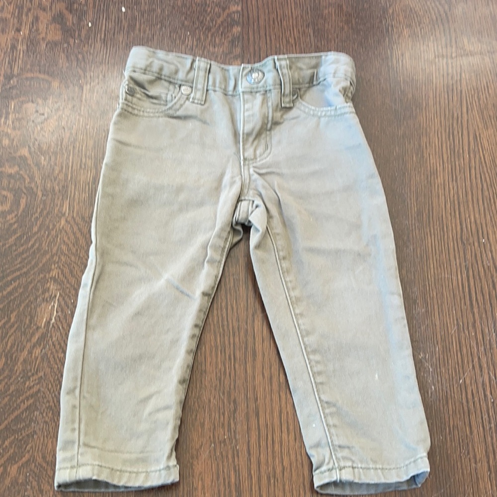 Peek Kids Baby Dungaree Jeans - Faded Olive